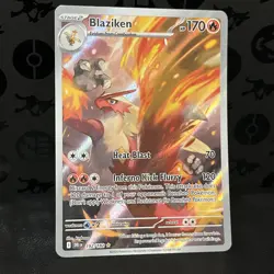 2025 Pokemon SV Destined Rivals DRI EN Blaziken #192/182 NM - Image 1