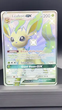 2019 Pokemon Leafeon GX SV46/SV94 Hidden Fates Shiny Vault Holo NEAR MINT OC - Image 2