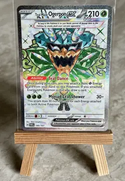 Pokemon TCG Teal Mask Ogerpon EX 190/167 Twilight Masquerade + No166 SV Promo-NM - Image 3