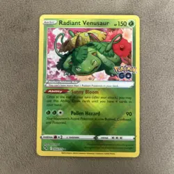 Radiant Venusaur Pokemon GO 004/078 Holo Radiant Rare Pokemon TCG NM - Image 1