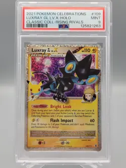 2021 POKEMON CELEBRATIONS #109/111 LUXRAY LV.X HOLO CLASSIC COLLECTION PSA 9 - Image 1
