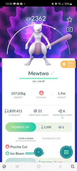 Pokemon Go Legendary Mewtwo ( Normal ) - Image 1