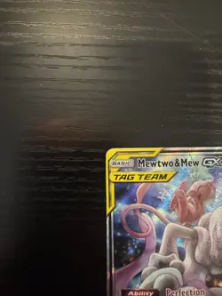 Pokemon TCG Mewtwo & Mew GX SM191 Tag Team Black Star Promo Sun & Moon Damaged - Image 3