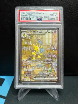 ALAKAZAM ex 2023 Pokemon Mew 151 Special Illustration Rare #201 PSA 10 GEM MINT - Image 1