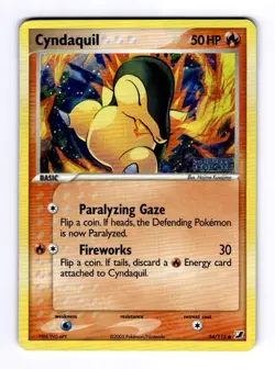 Cyndaquil Unseen Forces #54 (2005) Common Reverse Holo NM Pokemon - Image 1