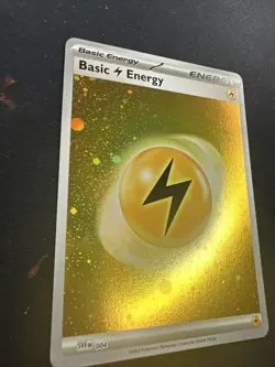 2023 Pokemon 151 Basic Energy Lightning 004 English TCG Holographic Holo - Image 3
