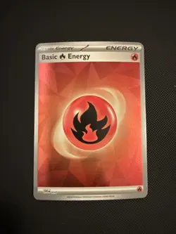 SVE 010 Basic Fire Energy Holo/Shiny Pokemon Prismatic Evolutions - Image 1