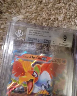 2025 Pokemon Ethan's Ho-Oh EX BGS 9 MINT 39/182 Destined Rivals PSA - Image 3
