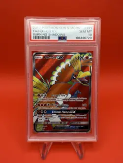 2017 Pokemon SM Burning Shadows Ho-Oh GX 131 PSA 10 Full Art #131 - Image 1