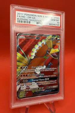 2017 Pokemon SM Burning Shadows Ho-Oh GX 131 PSA 10 Full Art #131 - Image 3