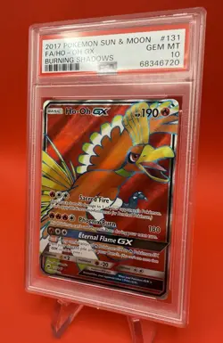 2017 Pokemon SM Burning Shadows Ho-Oh GX 131 PSA 10 Full Art #131 - Image 4