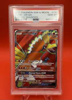 2017 Pokemon SM Burning Shadows Ho-Oh GX 131 PSA 10 Full Art #131 - Image 5