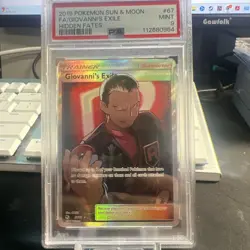 PSA 9 GIOVANNI'S EXILE 67 SUN & MOON HIDDEN FATES 2019 POKEMON - Image 1