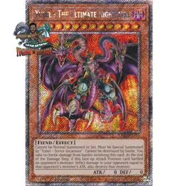 Yugioh! 1x Yubel - The Ultimate Nightmare RA03-EN191 Platinum Secret Rare NM - Image 1