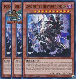 Yugioh! 3x Lord of the Heavenly Prison RA03-EN029 Ultra Rare 1st Ed NM - Image 1