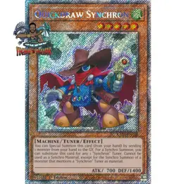Yugioh! 1x Quickdraw Synchron RA03-EN228 Platinum Secret Rare 1st Ed NM - Image 1