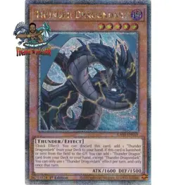 Yugioh! 1x Thunder Dragondark RA03-EN018 Quarter Century Secret Rare 1st Ed NM - Image 1