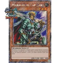 Yugioh! 1x Marauding Captain RA03-EN118 Platinum Secret Rare 1st Ed NM - Image 1