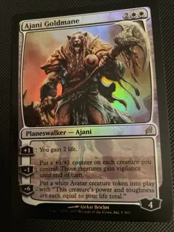 Ajani Goldmane FOIL Lorwyn NM/MINT White Rare MAGIC MTG CARD Gradable - Image 2