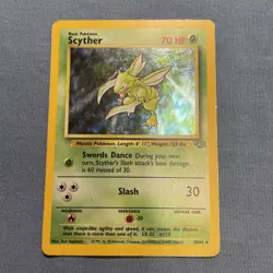 Pokemon Scyther TCG Jungle Set Holo Rare Card 10/64 Vintage Unlimited MP/HP - Image 1