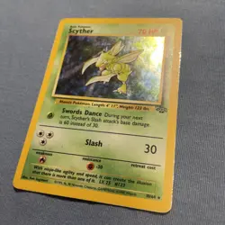 Pokemon Scyther TCG Jungle Set Holo Rare Card 10/64 Vintage Unlimited MP/HP - Image 2