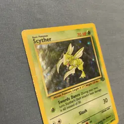 Pokemon Scyther TCG Jungle Set Holo Rare Card 10/64 Vintage Unlimited MP/HP - Image 4