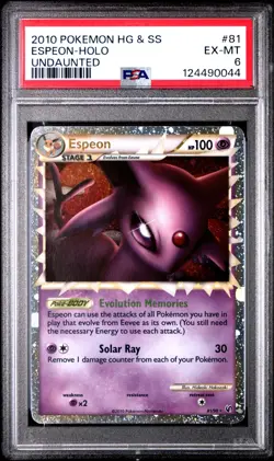 Espeon - 81/90 - PRIME - Undaunted - Pokemon Card - PSA 6 - Image 1