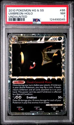 Umbreon - 86/90 - PRIME - Undaunted - Pokemon Card - PSA 7 - Image 1