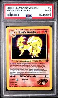 Brock's Ninetales - 3/132 - Holo Rare - Gym Challenge - Pokemon Card - PSA 9 - Image 1