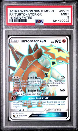 Turtonator GX - SV52/SV94 - Ultra Rare - Hidden Fates - Pokemon Card - PSA 9 - Image 1