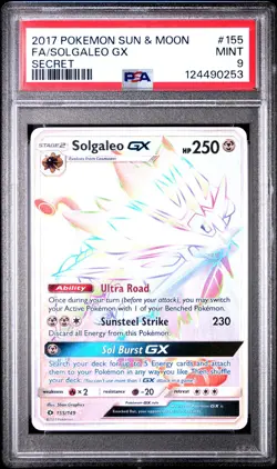 Solgaleo GX - 155/149 - Secret Rare - Sun & Moon Base - Pokemon Card - PSA 9 - Image 1