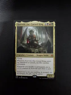 Korvold, Fae-Cursed King Throne of Eldraine Regular MTG NM Magic Card - Image 1
