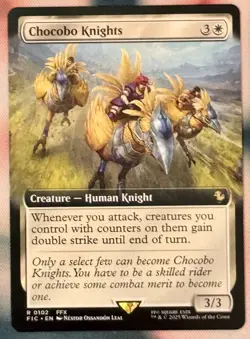 Chocobo Knights (Extended Art) #102 (NM) Final Fantasy FIC Magic MTG, Regular - Image 1