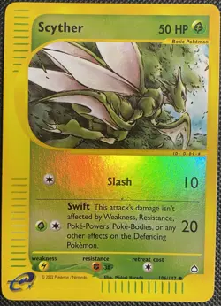 Pokemon TCG: Scyther Aquapolis #106/147 Reverse Holo NM/LP Condition - Image 1