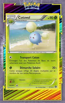 🌈Cotovol-XY11:Offensive Vapeur-5/114-Carte Pokemon Neuve Francaise - Image 1