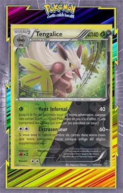 🌈Tengalice Reverse-XY11:Offensive Vapeur-11/114-Carte Pokemon Neuve Francaise - Image 1