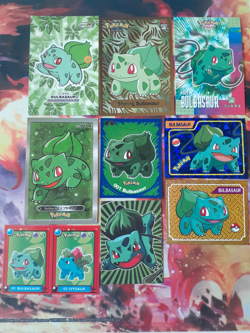 Bulbasaur Fan Art Bundle of 9 Cards + Stickers NOT Official Pokemon PL-NM - Image 1