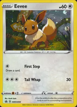 Eevee SWSH095 Promo Sword & Shield Promos Mint Pokemon Card - Image 1