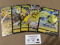 5 Jumbo Pokemon Pokemon EX V Promo Card TCG Pikachu Regieleki Zapdos Vmax - Image 1