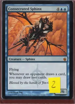 MTG Consecrated Sphinx NM Mirrodin Besieged (2) - Image 1