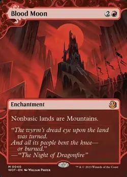 Blood Moon - Extended Art Showcase WOT NM MTG - Image 1