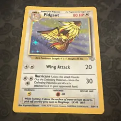 Pokemon TCG Pidgeot Jungle 8/64 Holo Unlimited Holo Rare - Image 1