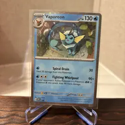 Vaporeon Pokemon Scarlet & Violet SVP 168 Cosmos Holo Black Star Promo Mint - Image 1