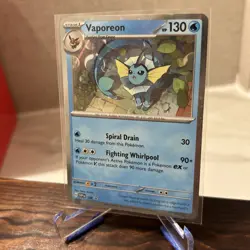 Vaporeon Pokemon Scarlet & Violet SVP 168 Cosmos Holo Black Star Promo Mint - Image 3