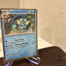 Vaporeon Pokemon Scarlet & Violet SVP 168 Cosmos Holo Black Star Promo Mint - Image 4