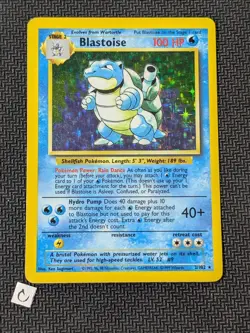 Blastoise 2/102 - Base Set Unlimited Holo Rare Pokemon TCG MP - Image 1