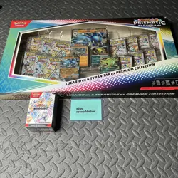 BUNDLE Pokemon Prismatic Evolutions Lucario & Tyranitar Premium Collection Box - Image 1