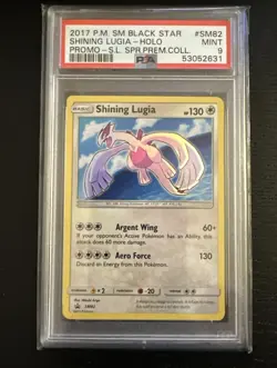 Pokemon TCG Shining Lugia SM82 Black Star Holo Promo PSA 9 - Image 1