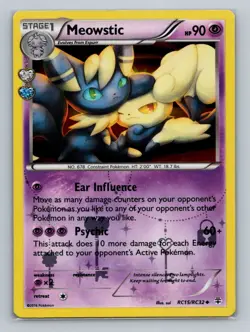 Pokemon Generations: Radiant Collection #RC15/RC32 Meowstic Holo Uncommon - Image 1