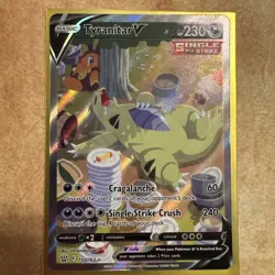 NM Tyranitar V 155/163 Alternate Full Art Ultra Rare Battle Styles Pokemon - Image 2